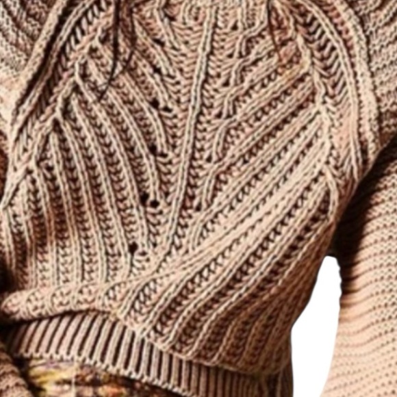 Free People Sweetheart Mock Neck Drop Dolman Sleeve Chunky knit sweater - Picture 2 of 14